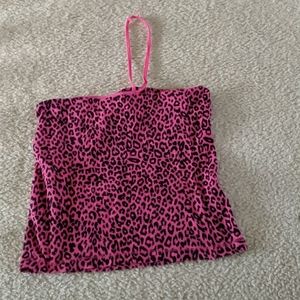 Faded Glory over the neck pink cheetah print shirt